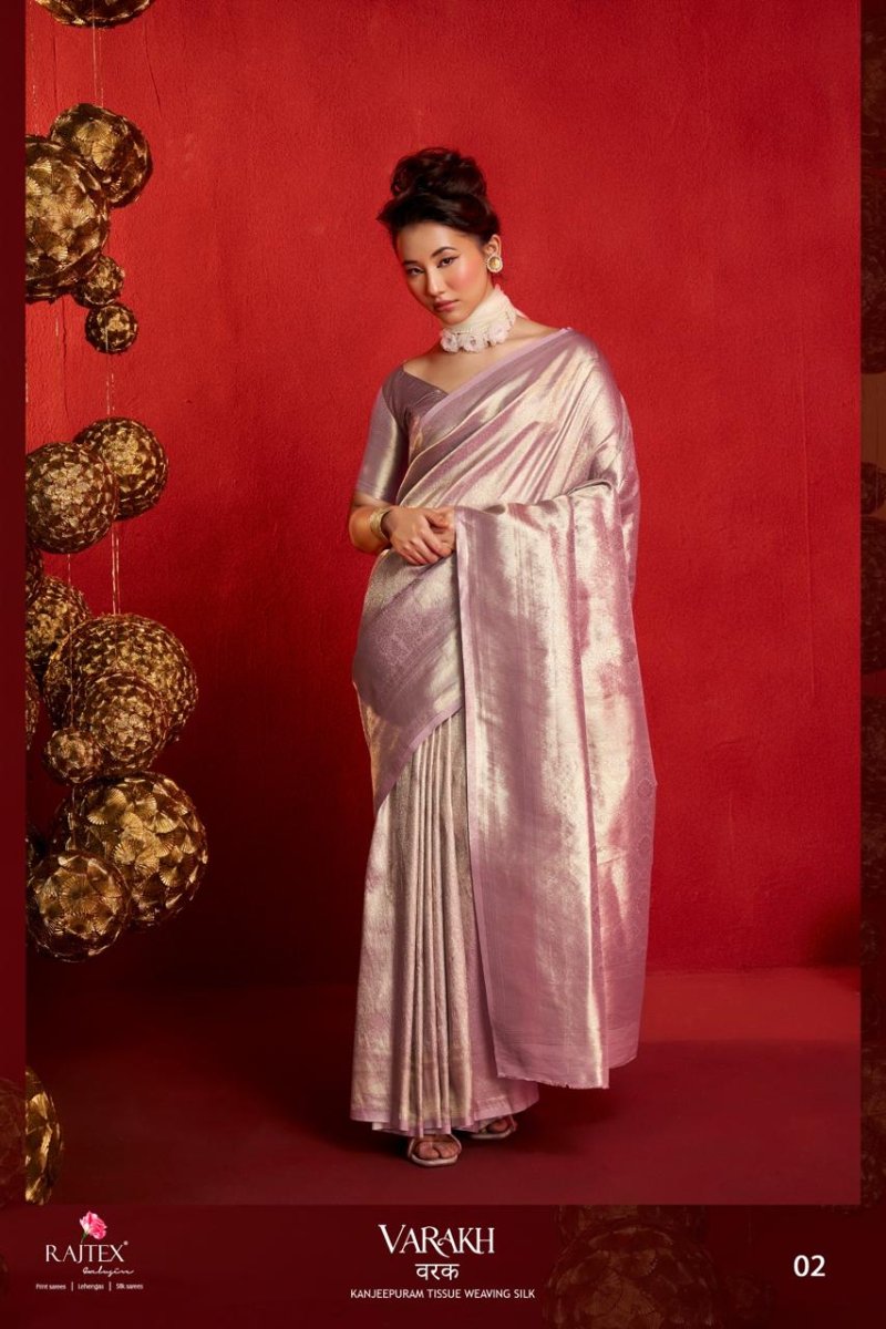 Varakh By Rajtex Kanjeepuram Tissue Weaving Silk Saree